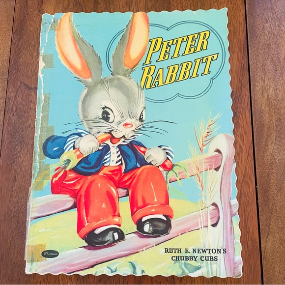 Vintage 1940s-50s Children's Picture Books - Oversized Cloth Linen - Merrill Co. - Picture 2 of 16